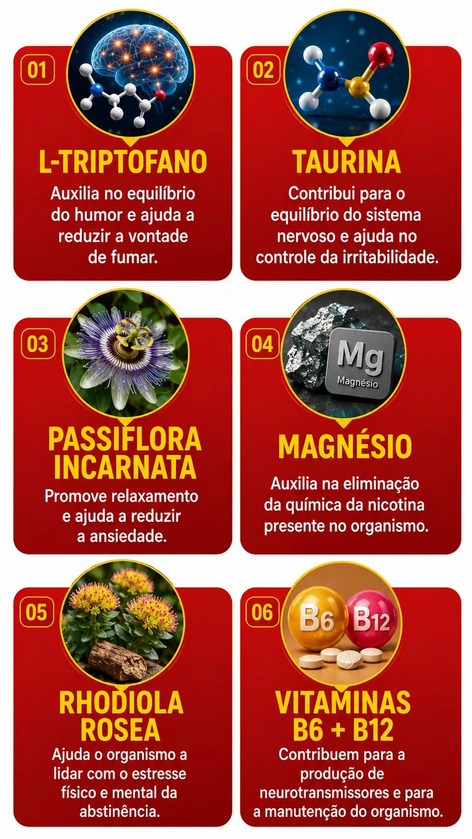 Compostos ativos do Tabagi Stop